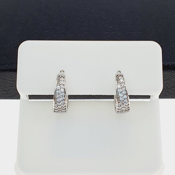 "925 sterling silver luxury CZ earrings for women/girls, Best for RJUS2224 - Picture 8 of 10